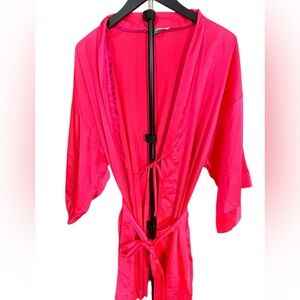 Victoria's Secret Fuchsia Satin Robe
